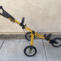 SUN MOUNTAIN 'Speed Cart' Yellow Foldable Push-Pull Golf Cart