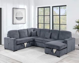 Sectional sleeper with storage