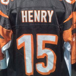 Large Reebok Chris Henry Bengals Jersey