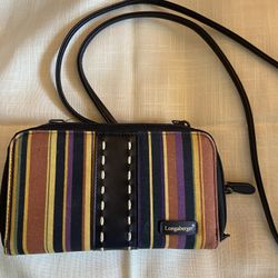 Longaberger “Autumn Stripe” Crossbody Purse