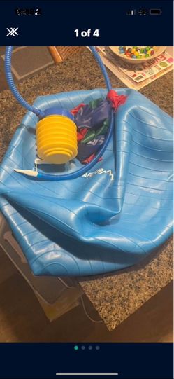 New Blue Apex Yoga Ball With Pump And Stretch Ropes 