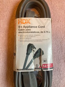 HDX 9ft  14/3  15Amp Appliance Extension Cord.