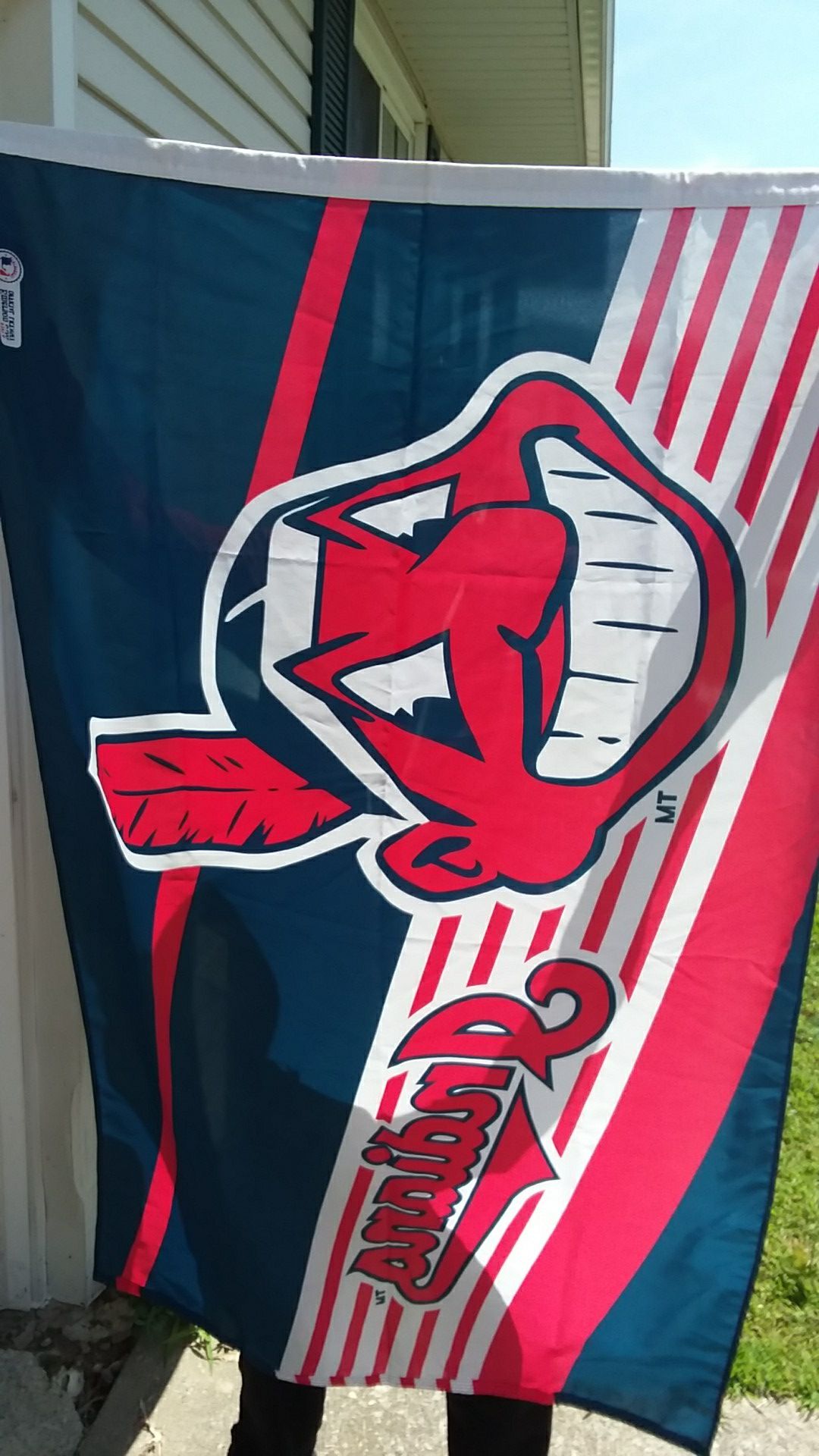 An official Chief Wahoo Indians flag the old Chief Wahoo for Sale in  Cleveland, OH - OfferUp