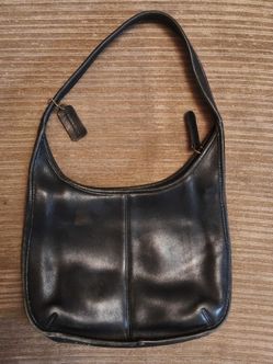 Coach Black Leather Hobo Shoulder Bag