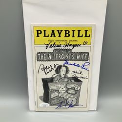 The Tale of the Allergists Wife,2001’, Playbill, X5 Signed by Playwright&Leads, JSA COA