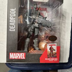 Marvel Deadpool Action Figure with Comic Book 