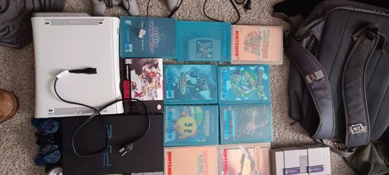 Mixed Video Game Console and Games Lot