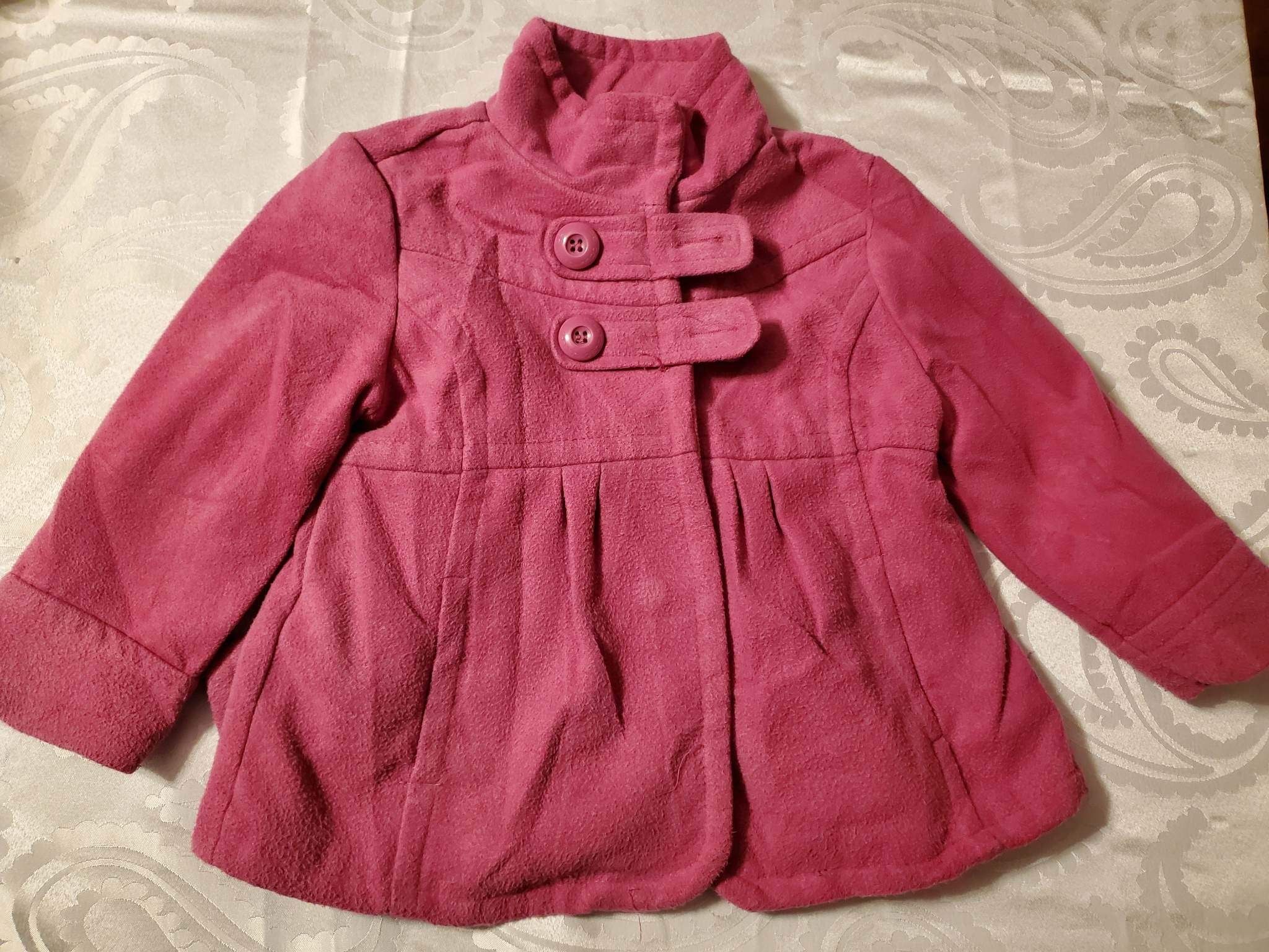 Kids Girls Wool Jacket Coat Size 2t Toddler Pink