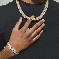 Hip-hop style jewelry Cuban chain exaggerated rap geometric full diamond original diamond-studded accessories men's and women's necklace