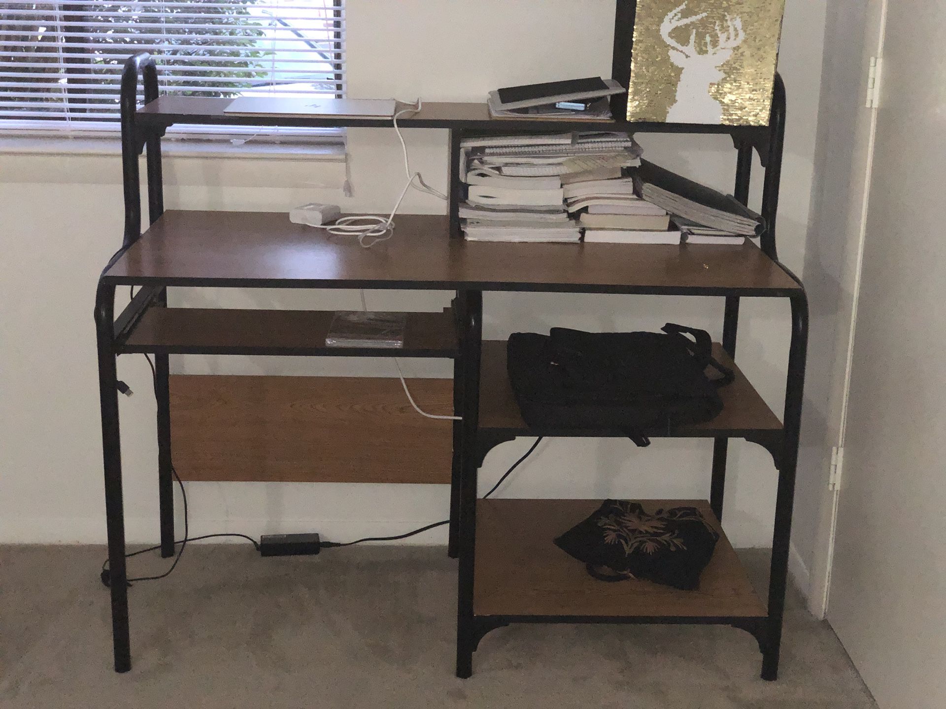 6 layer compartment/study desk