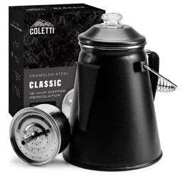 CAFETERA  PERCOLADORA CLÁSICA COLETTI/COLETTI  CLASSIC  PERCOLATOR COFFEE POT