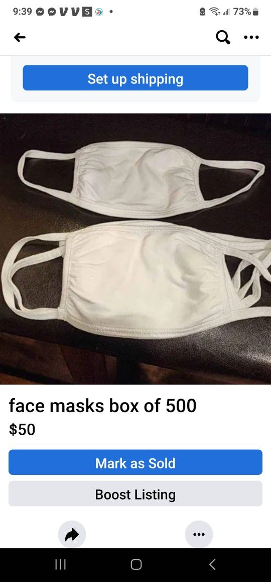 500 Face Masks Box Of 500 Multiple available