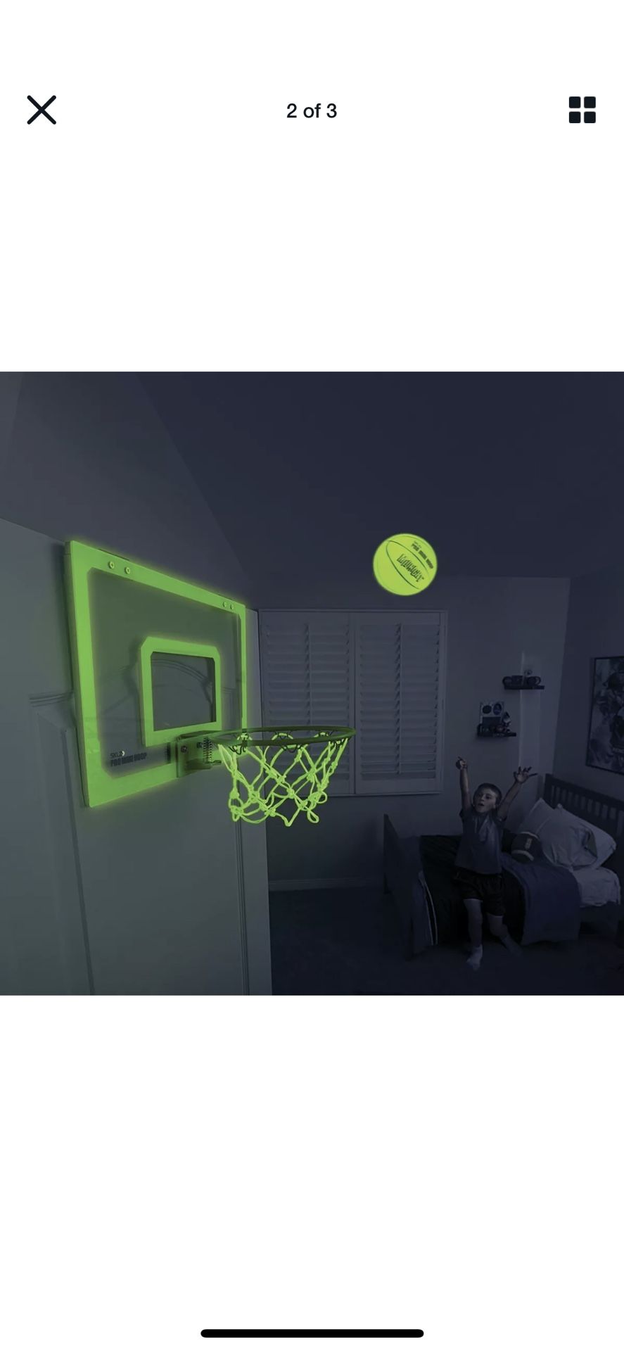 Mini pro hoop glow in the dark (indoor mini hoop)