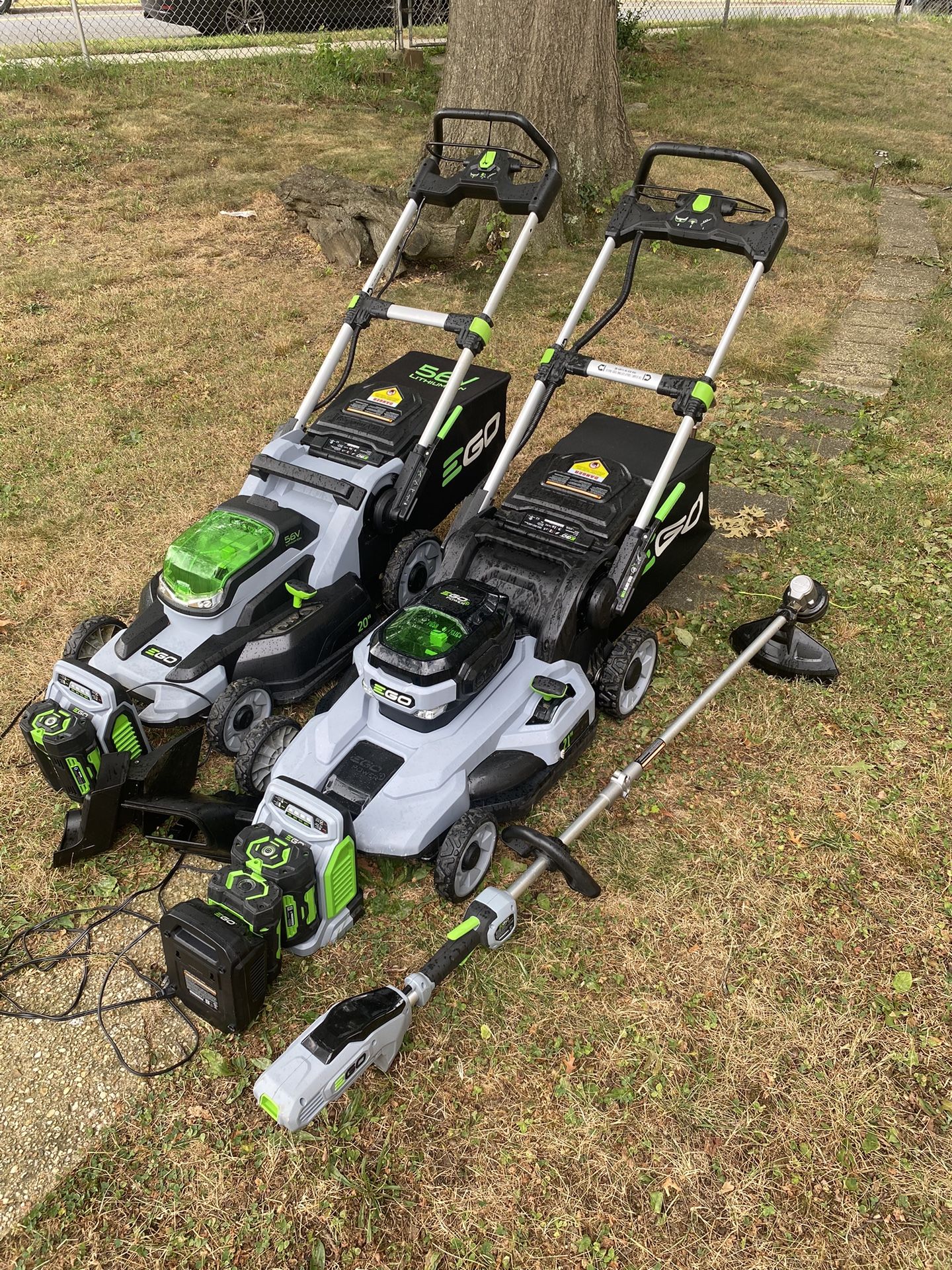 Ego 21” And 20” Mowers, Ego Wacker, Batteries/Chargers/Ass. included! Can Be Sold Separately! Like New! This Is Bundle Price!