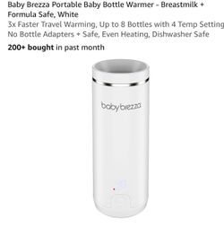 Brand New Baby Brezza Portable Baby Bottle Warmer White