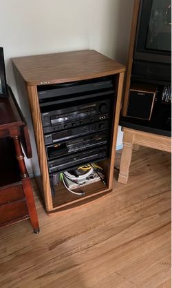 Vintage Sony Stereo System + Trinitron TV Console – Full Set w/ Speakers & Rack