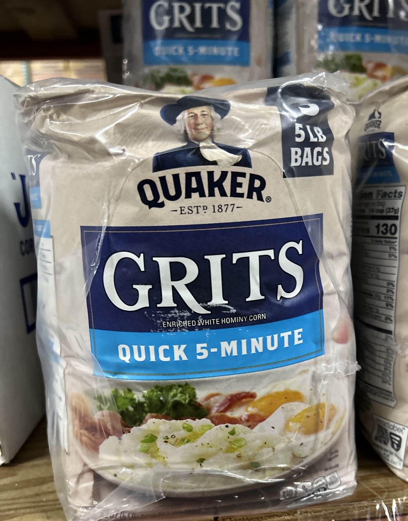 Quaker Grits Quick 5 Minutes 5 Pounds