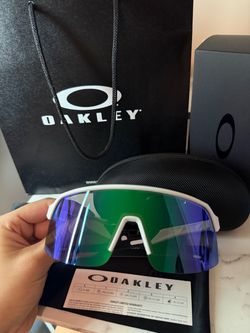 Oakley Sutro Lite Sunglasses White Green Mirror