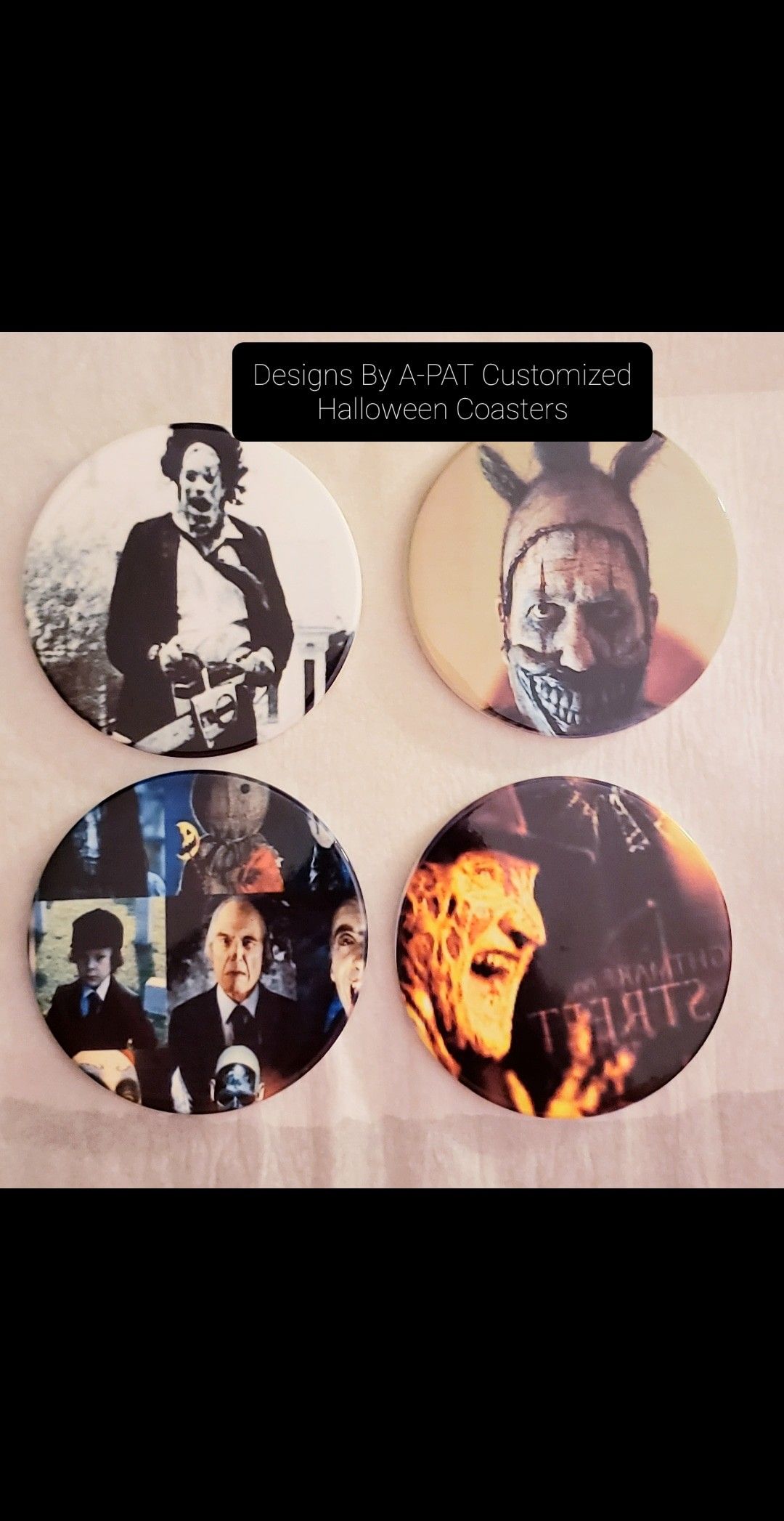 Customized Halloween Coasters
