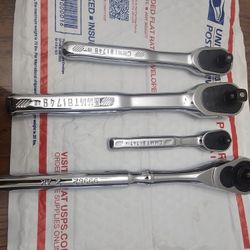 Set Of 4 Craftsman Rachet Two 1/2,3/8 And1/4"