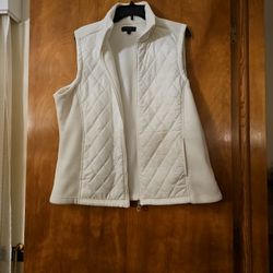 White Women's Winter Vest 1x