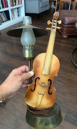 Vintage violin lamp