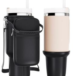 Water Bottle Carrier Bag with Pocket for Stanley Cup 40 oz