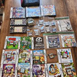 Nintendo DS Console With Charger, Carry Case, 28 Games - Tested And Working 