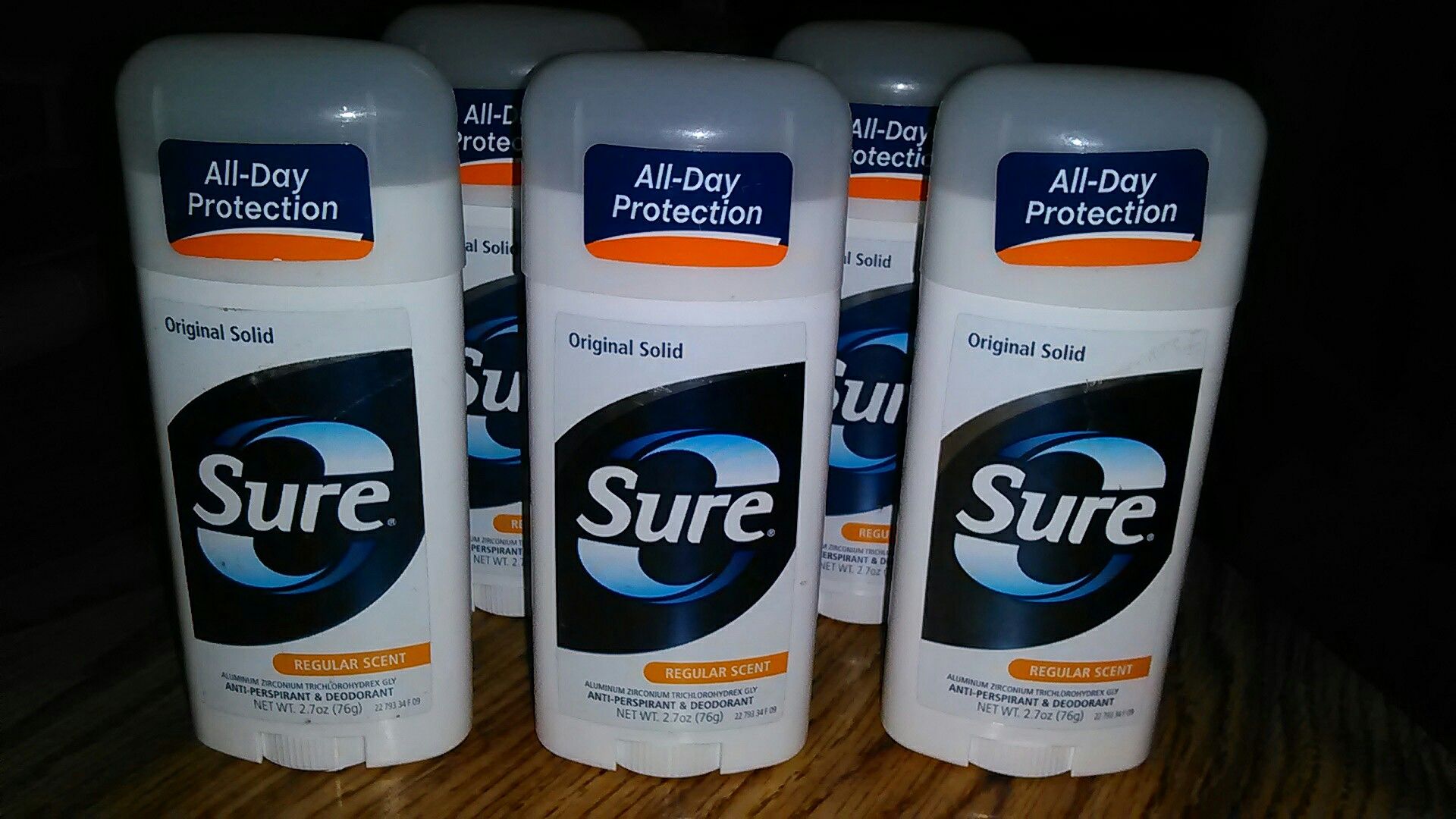 (5) Sure regular scent deodorant* $7.00