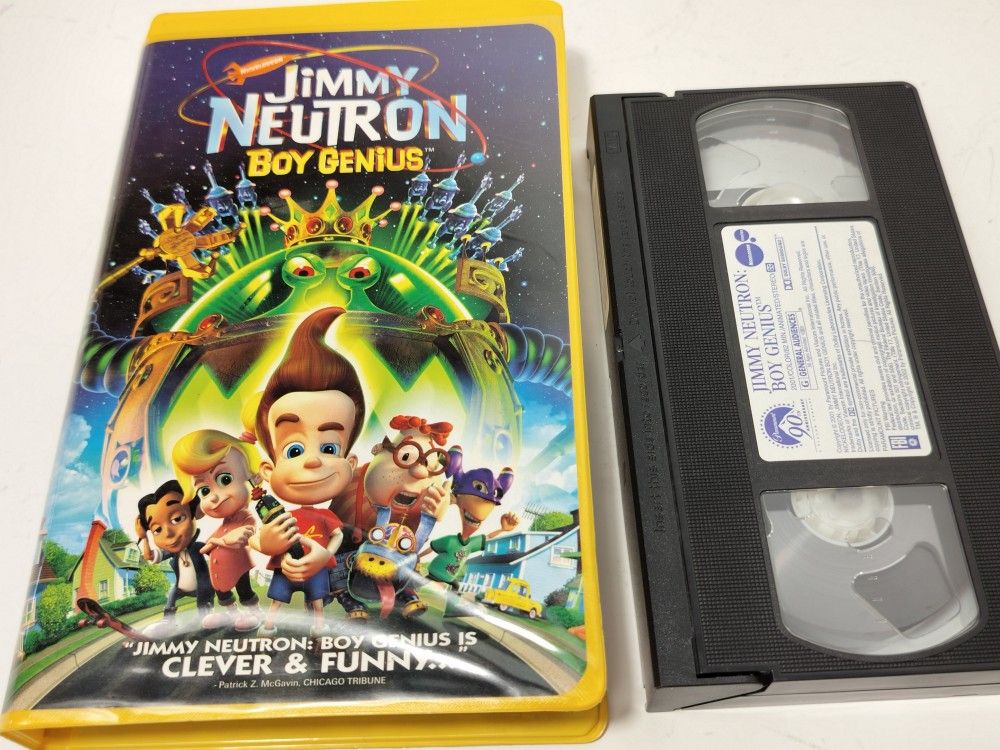 Jimmy Neutron: Boy Genius VHS 2002 3d FAMILY ANIMATION NICKELODEON CLAMSHELL