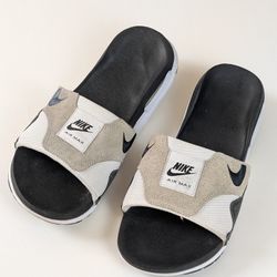 Nike Air Max Slides Sandals Size 11 DH0295-102 White Black Beige 