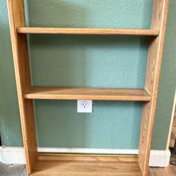 3 Shelf Solid Oak Wall Mount