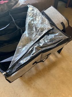 Large Zippered Storage Bag with Clear Window