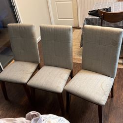 3 Used Chairs For $75 For All.