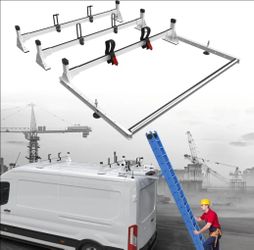 StarONE 54" Van Ladder Rack with 36" Cargo Roller Fit for 2015-2023 Ford Transit 150/250/350 ONLY - NOT for Transit Connect | No‑Drill Required