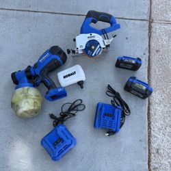 Kobalt Brushless Circular Saw and Paint Sprayer