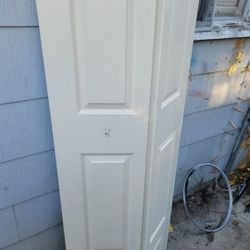 Folding White Closet Door Bedroom Laundry Room Wooden Wood