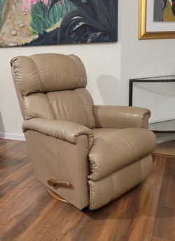 La-Z-Boy Genuine Leather swivel reclining and rocking chair