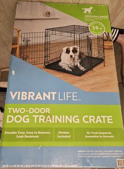 Large (UP TO 70 LBS) 2 Door Training Crate $40