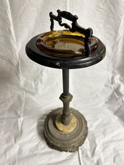 Antique Mid Century Ashtray Stand