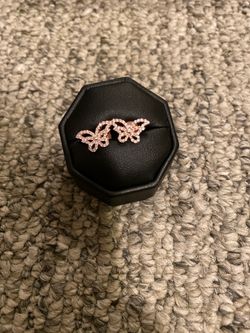 Silver Butterfly Ear Rings