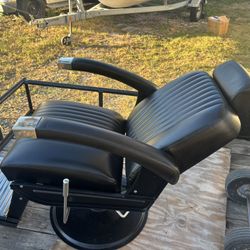 Barber Chair Black And Chrome