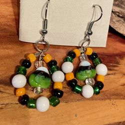 Halloween earrings - Handcrafted  Glass Jewelry 