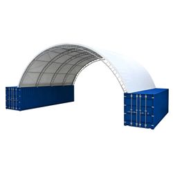 40FTx40FT Double Frame Tarpaulin Tent Warehouse Shed (Excluding containers)-The customer must have unloading capabilities, such as a forklift or crane