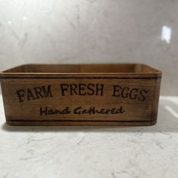 Handmade Wood Egg Bin 