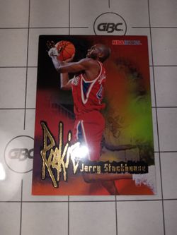Rookie Jerry stackhouse rookie basketball card NBA hoops excellent condition for the age