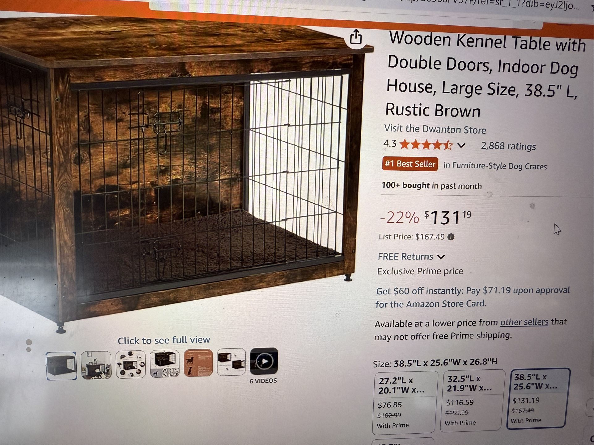 Indoor Dog Kennel Table - Furniture