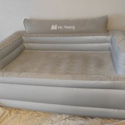 Mr.Young Inflatable Couch for Camping and Home and Outdoor | Blow Up Couch | Air Sofa | Velvety Surface | Included Air Pump Fast & Easy Inflation