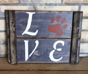 Handcrafted rustic wood signs