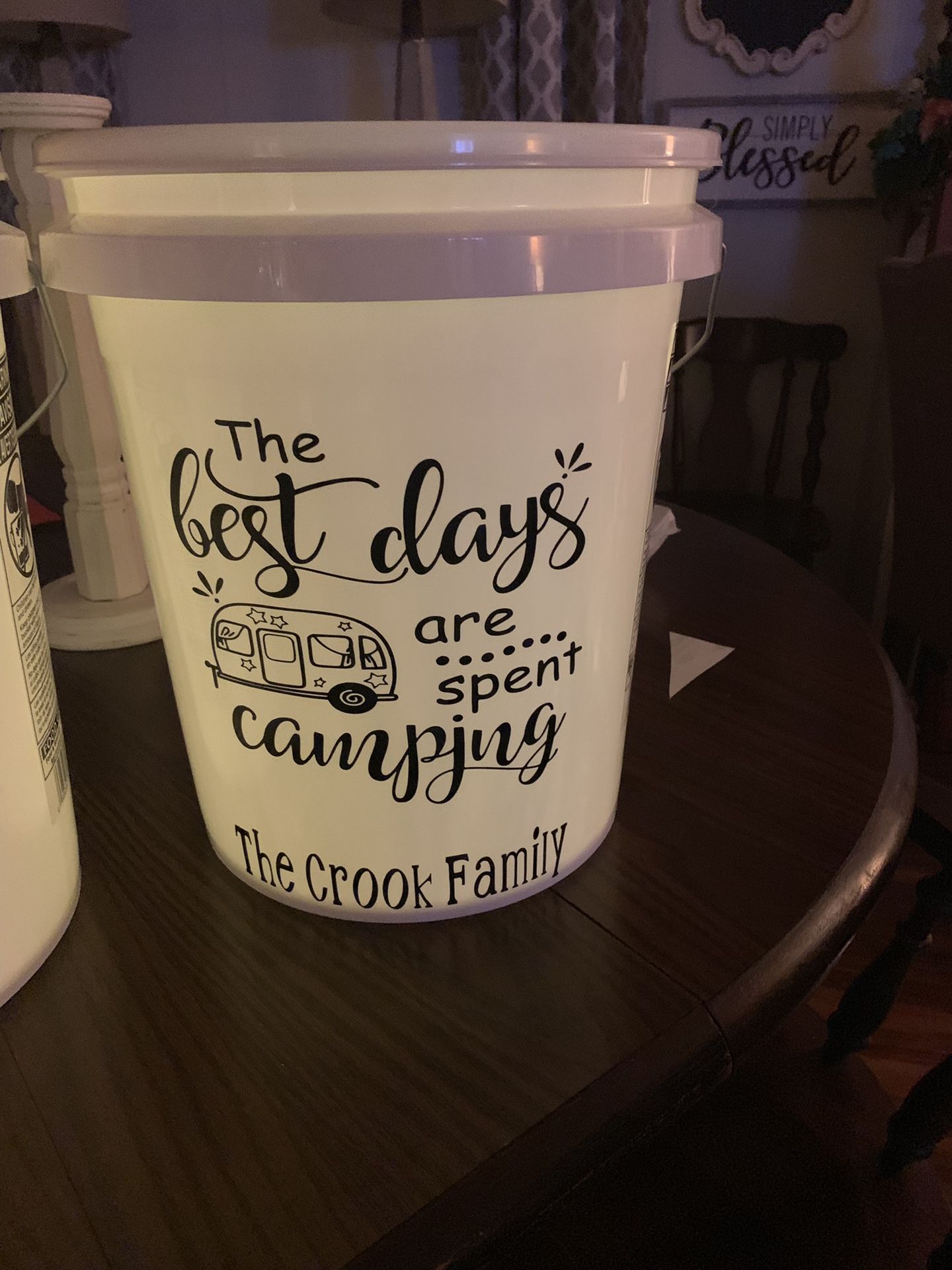 Camping lighted buckets